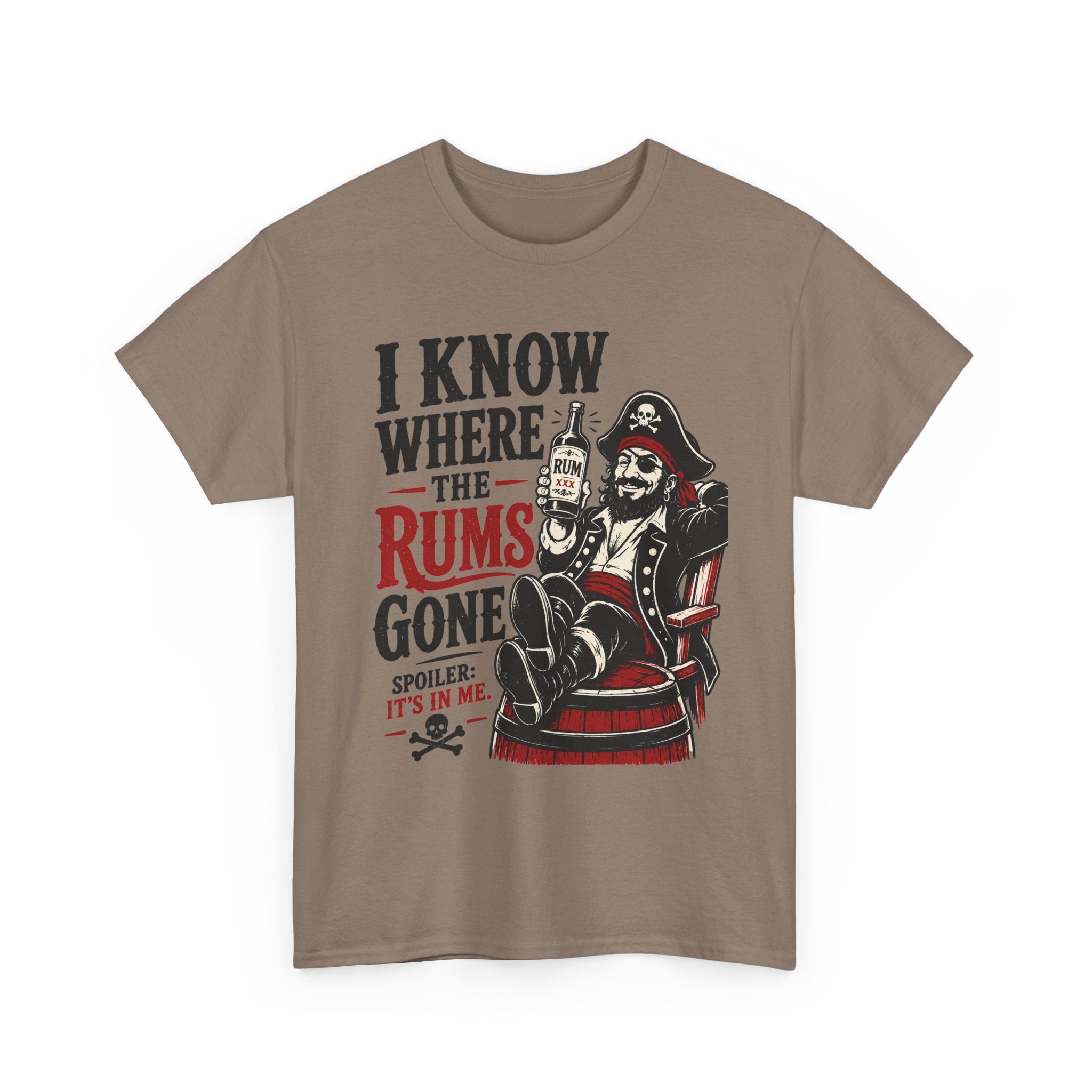 I Know Where The Rums Gone Pirate Tee Shirt | Rum Drinking Pirate Tee Shirt