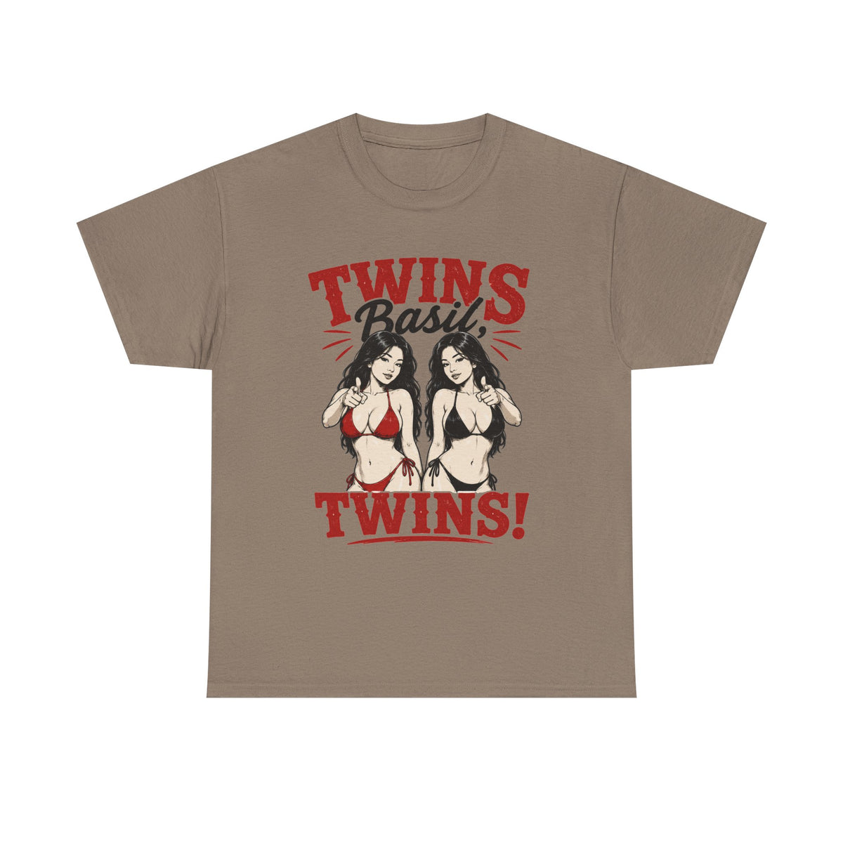 Twins Bikini Pinup Tee | Retro Pinup Twins Graphic T-Shirt