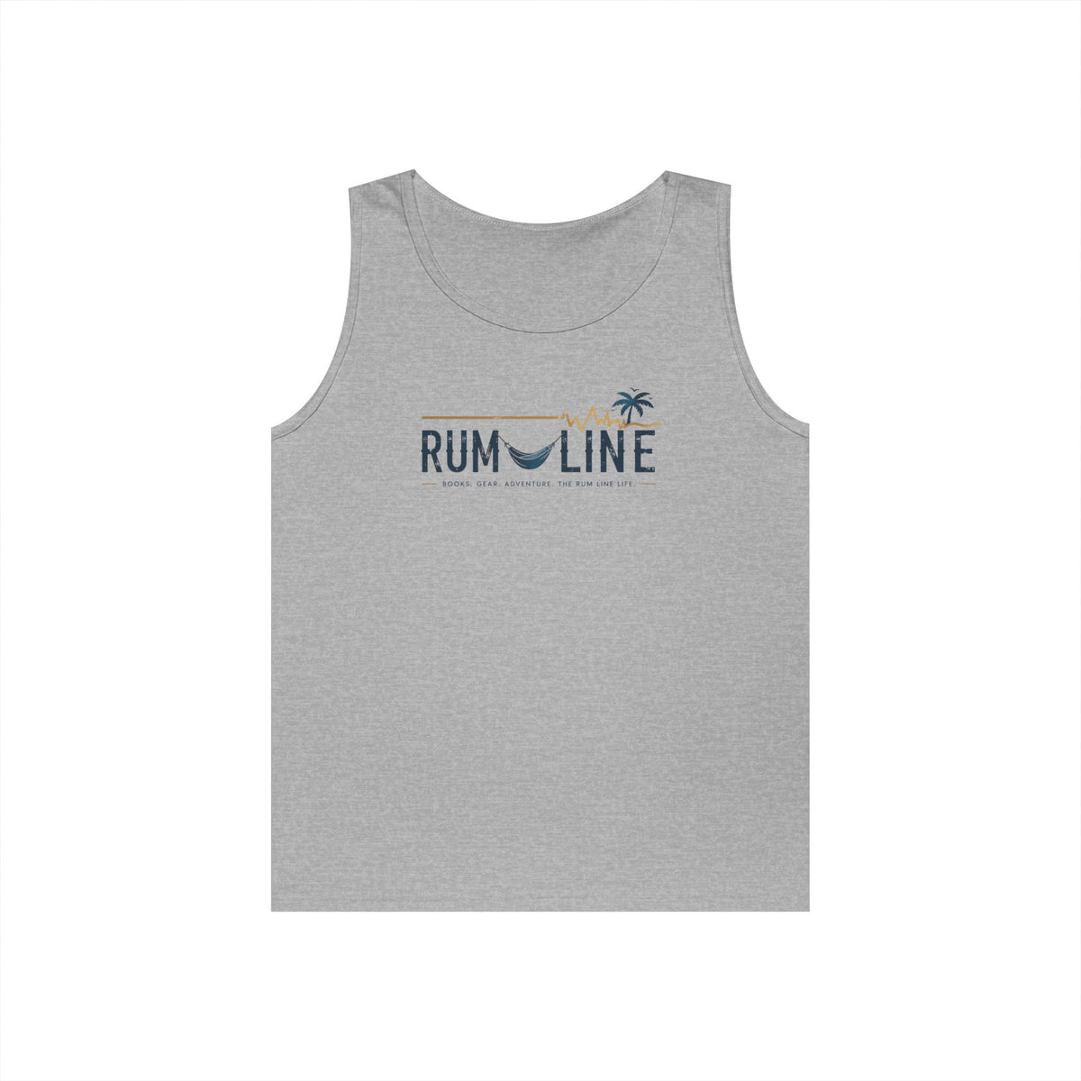 Rum-Line Life Offical Logo Tank Top | Rum Line Life is chill, fun, slightly tilted, and a relaxing acceptance of imperfect happiness, wrapped in sand, sea and warm breezes.