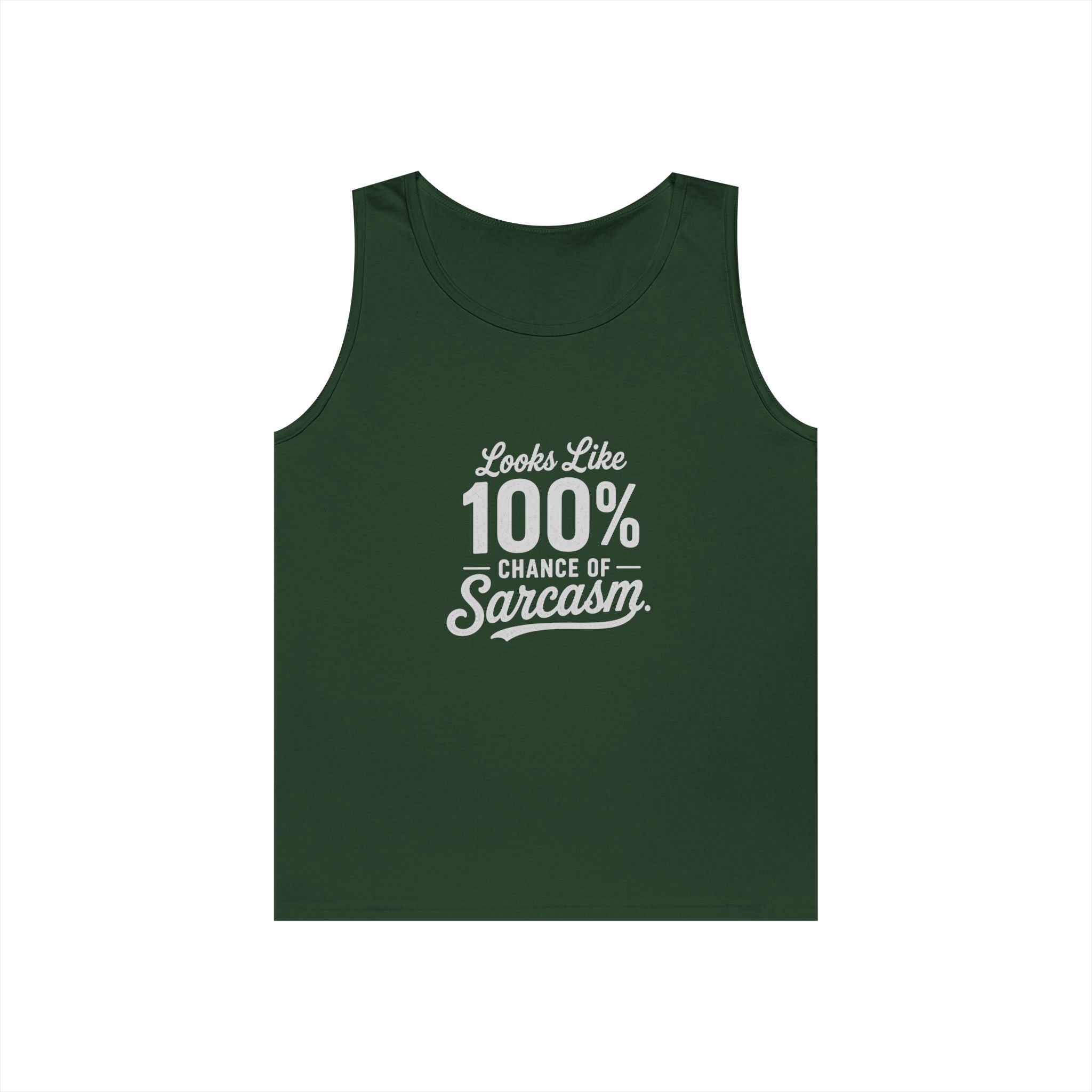 100% Chance of Sarcasm Tank Top | Sarcastic Typography Tank Top