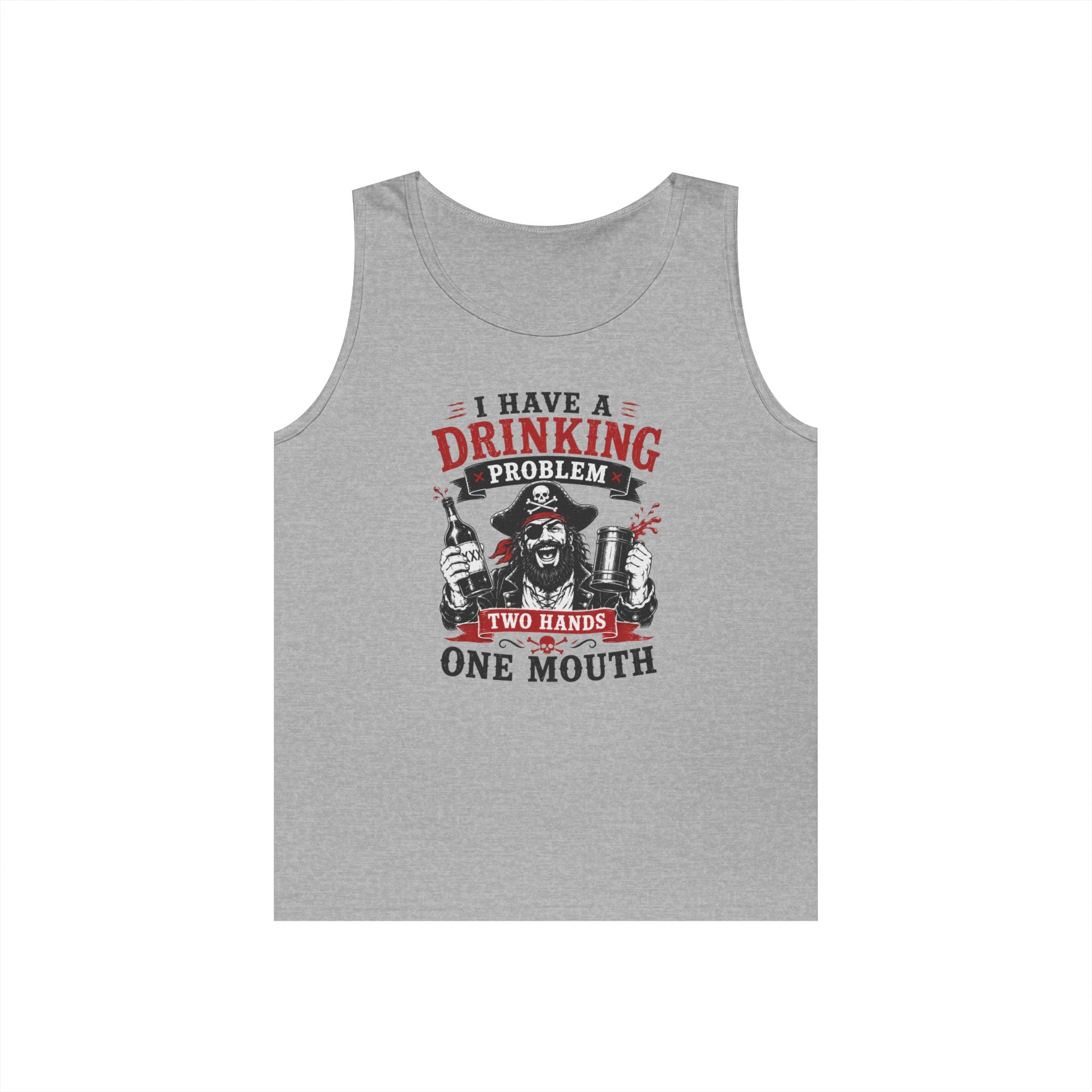 I Have a Drinking Problem Two Hands One Mouth Tank Top | Funny Bar Drinking Tank Top
