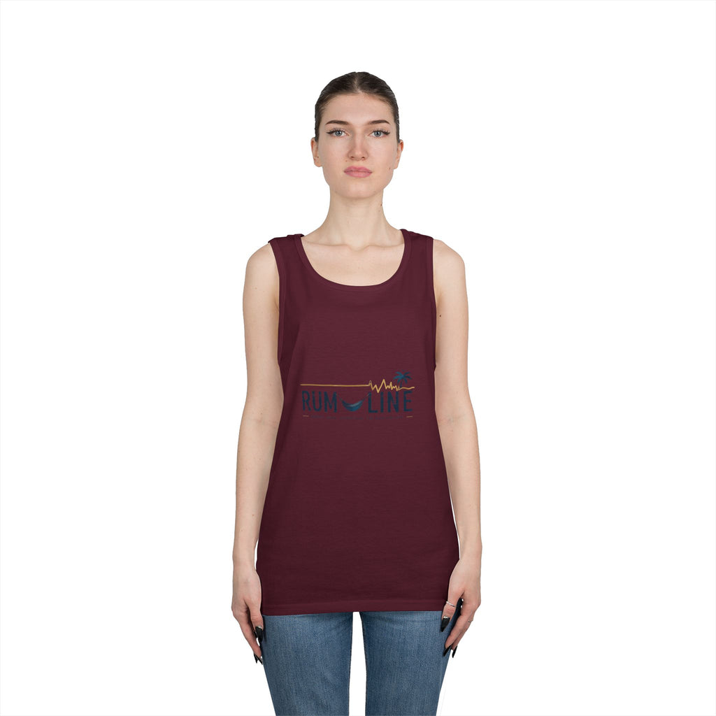 Rum-Line Life Offical Logo Tank Top | Rum Line Life is chill, fun, slightly tilted, and a relaxing acceptance of imperfect happiness, wrapped in sand, sea and warm breezes.