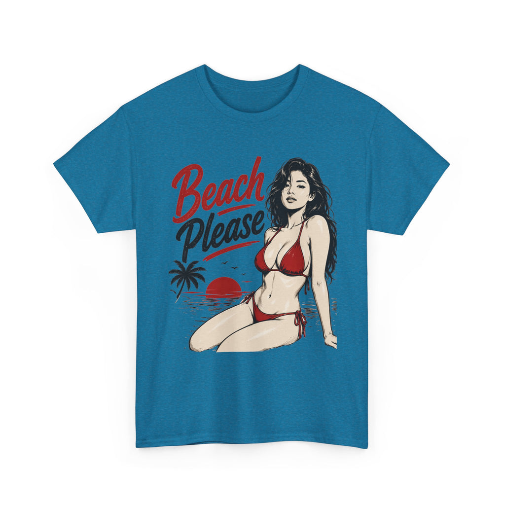 Beach Please bikini pinup Tee | Retro pin-up girl Tee Shirt
