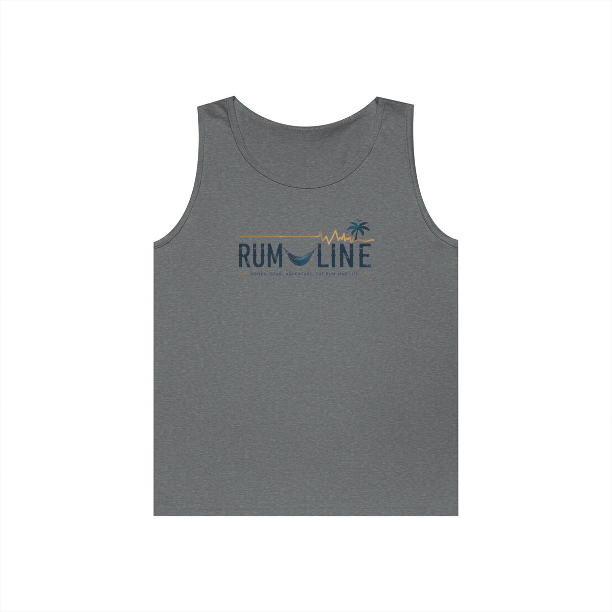 Rum-Line Life Offical Logo Tank Top | Rum Line Life is chill, fun, slightly tilted, and a relaxing acceptance of imperfect happiness, wrapped in sand, sea and warm breezes.