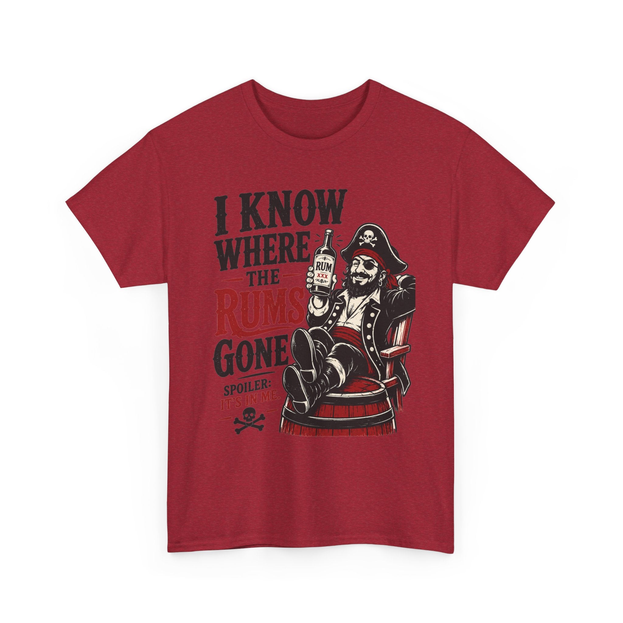 I Know Where The Rums Gone Pirate Tee Shirt | Rum Drinking Pirate Tee Shirt