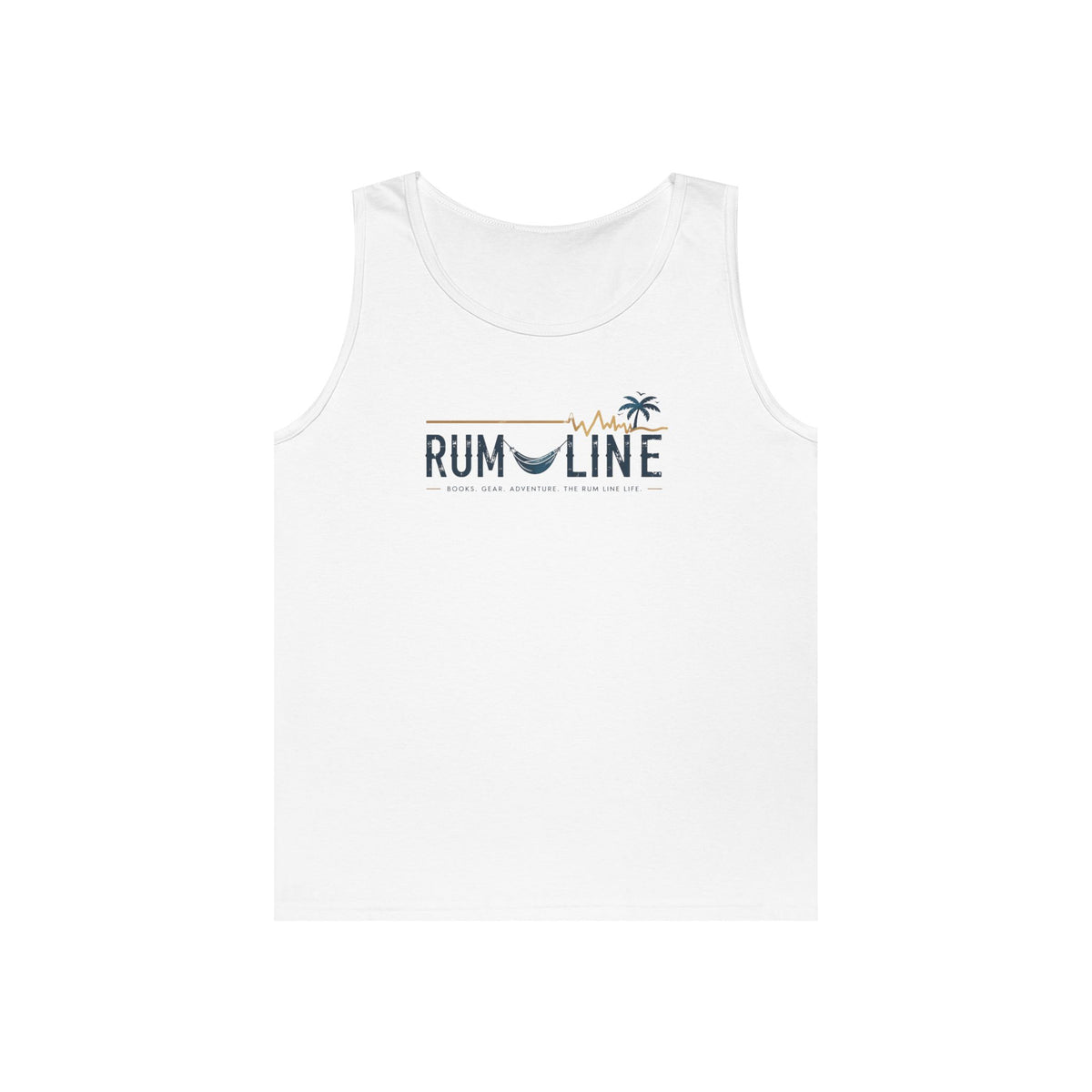 Rum-Line Life Offical Logo Tank Top | Rum Line Life is chill, fun, slightly tilted, and a relaxing acceptance of imperfect happiness, wrapped in sand, sea and warm breezes.