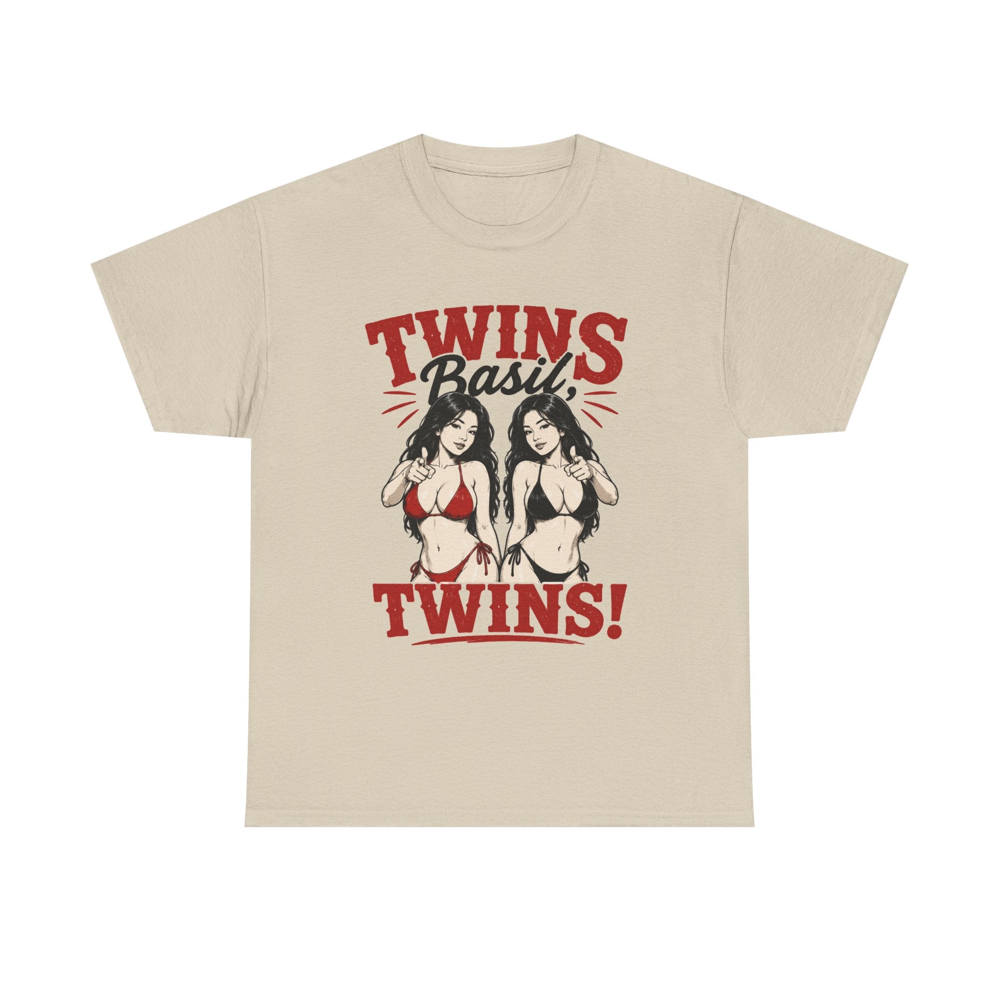 Twins Bikini Pinup Tee | Retro Pinup Twins Graphic T-Shirt