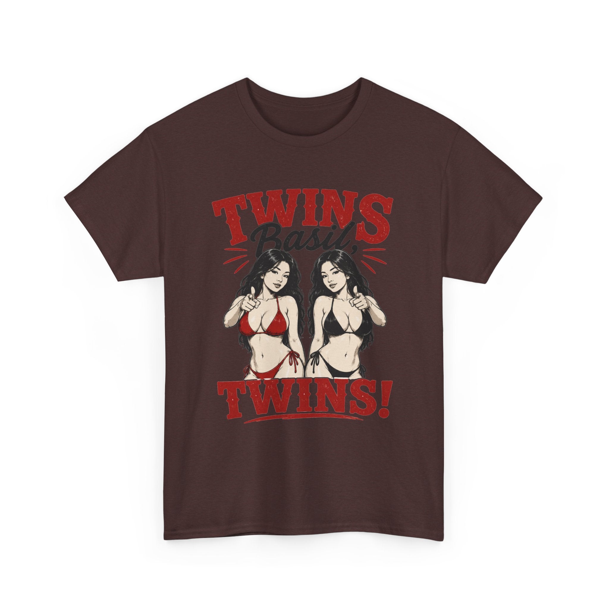 Twins Bikini Pinup Tee | Retro Pinup Twins Graphic T-Shirt