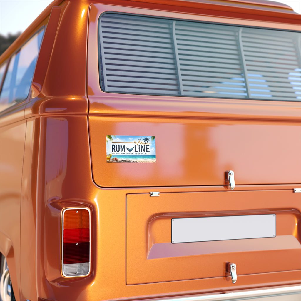 Rum Line Beach Sticker — 'Rum Line' Tropical Bumper Sticker