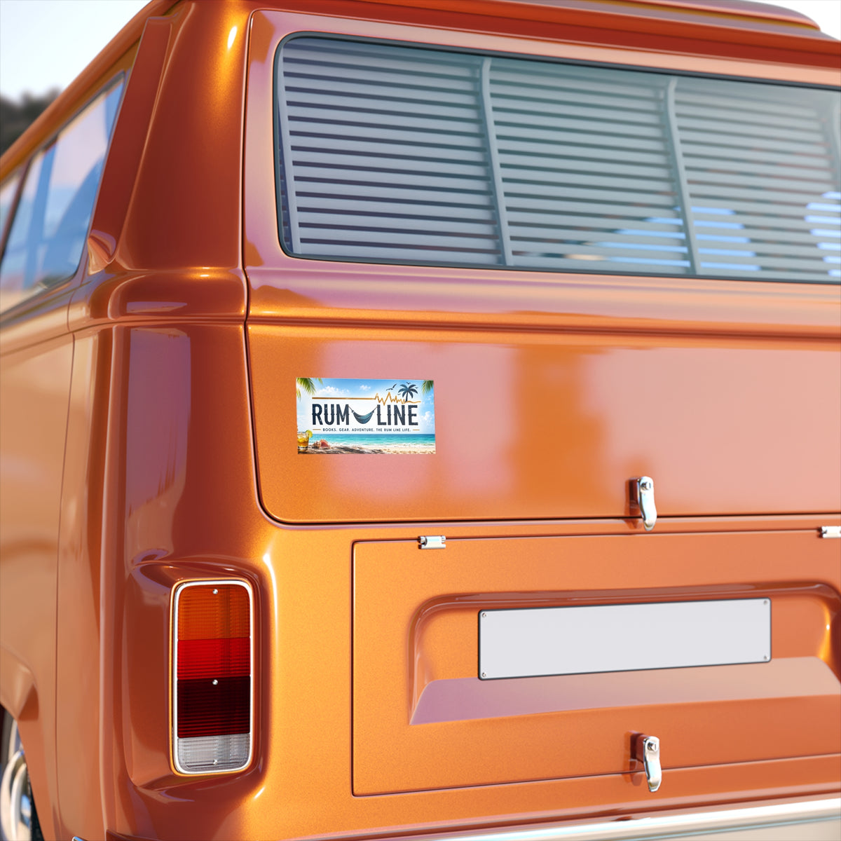 Rum Line Beach Sticker — 'Rum Line' Tropical Bumper Sticker