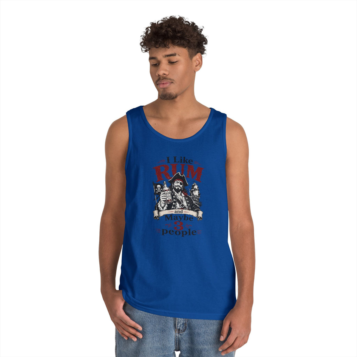 I Like Rum and Maybe 3 people Tank Top/Funny Pirate Themed tank Top