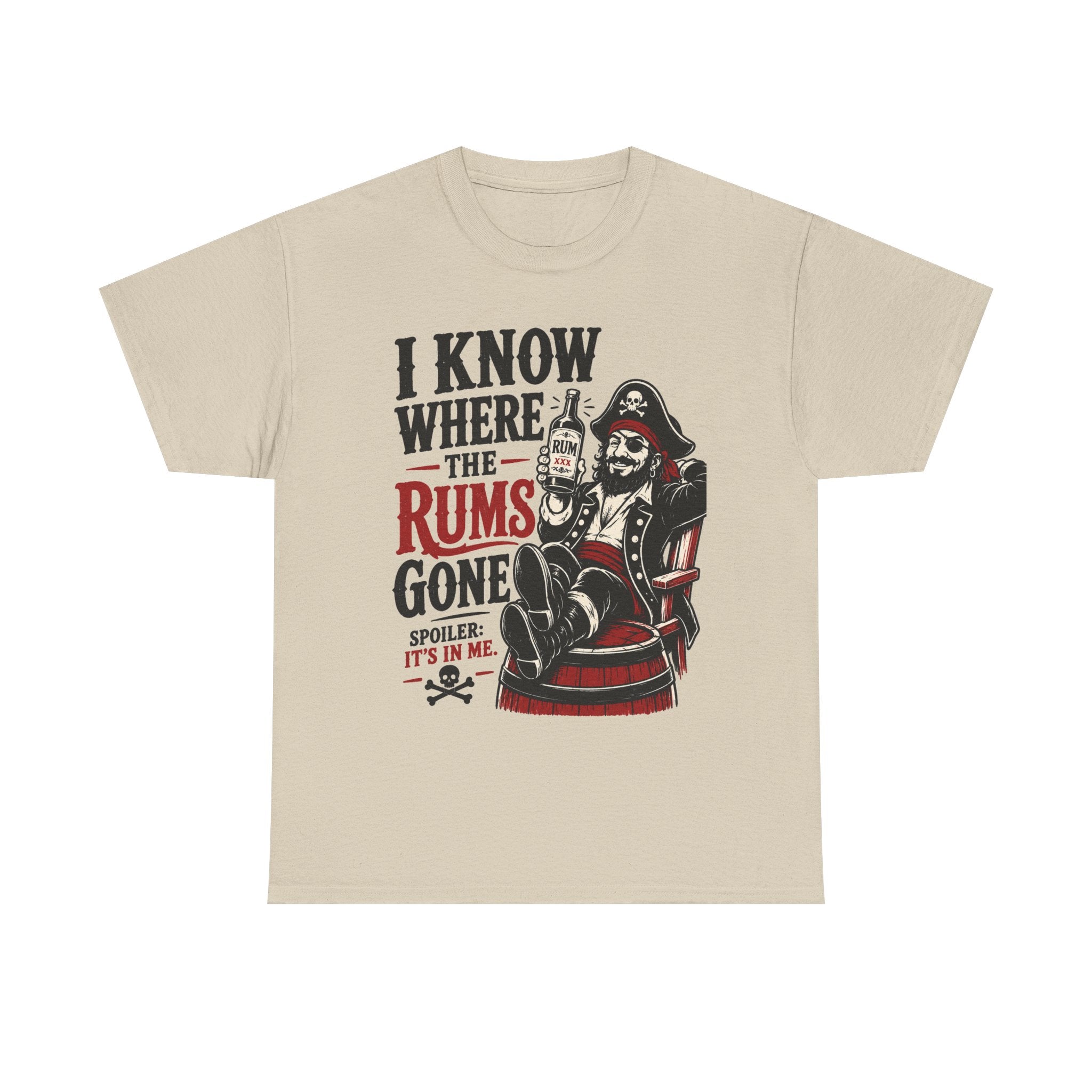 I Know Where The Rums Gone Pirate Tee Shirt | Rum Drinking Pirate Tee Shirt