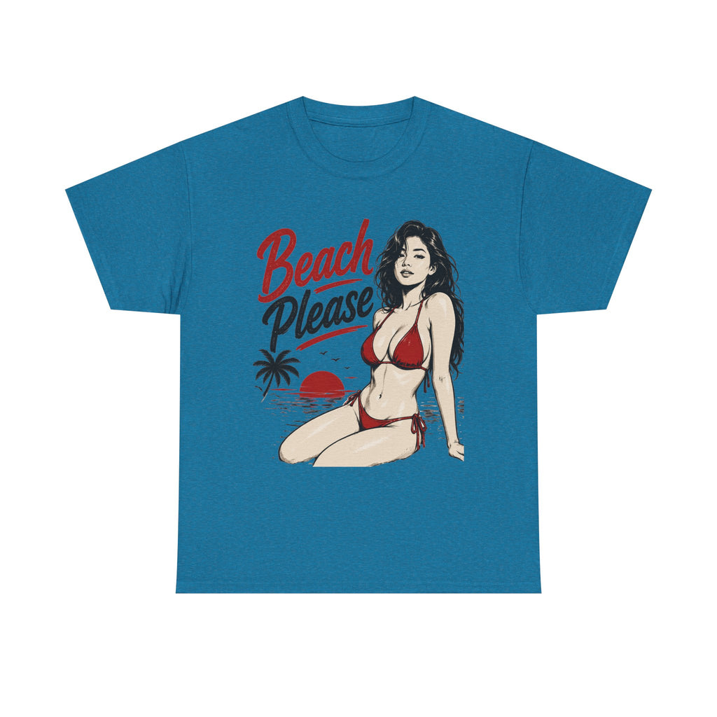Beach Please bikini pinup Tee | Retro pin-up girl Tee Shirt