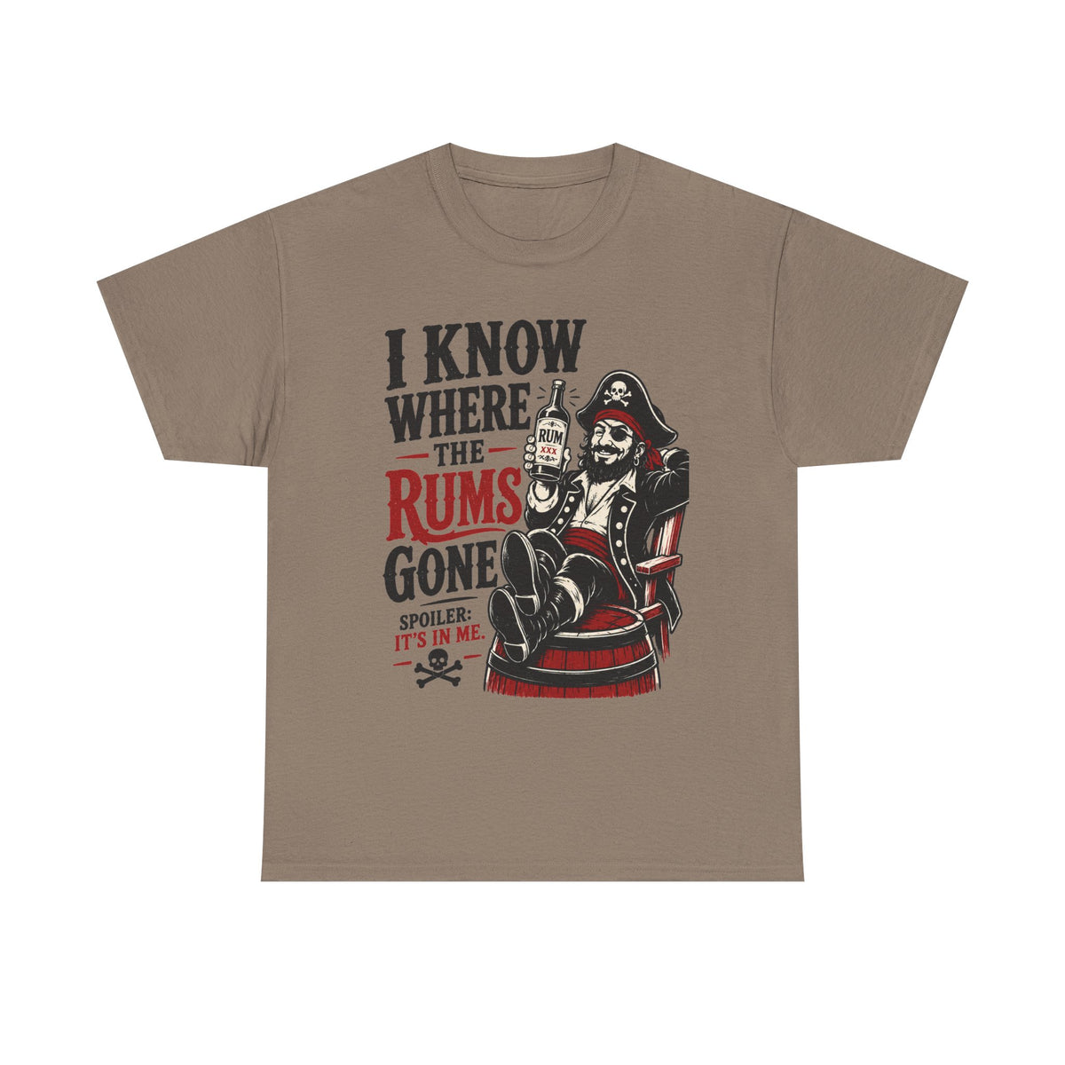 I Know Where The Rums Gone Pirate Tee Shirt | Rum Drinking Pirate Tee Shirt