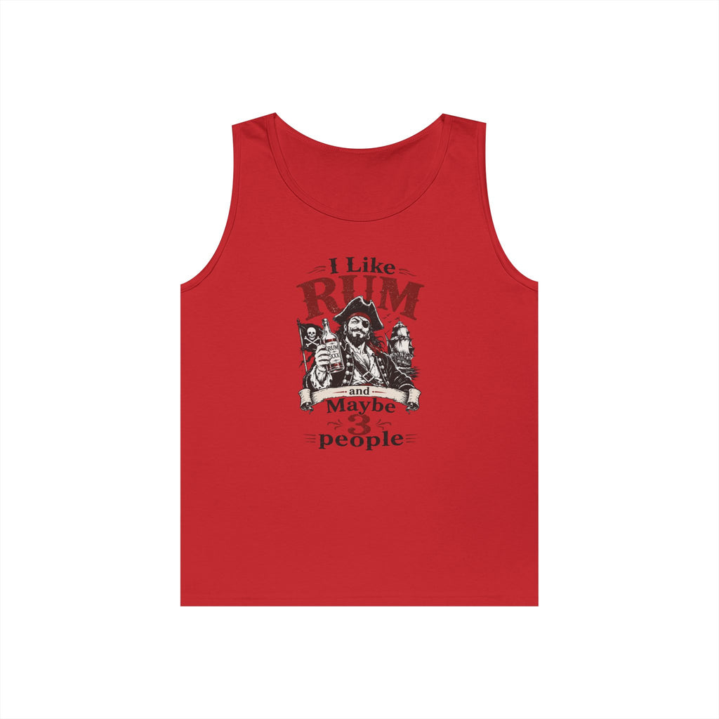 I Like Rum and Maybe 3 people Tank Top/Funny Pirate Themed tank Top