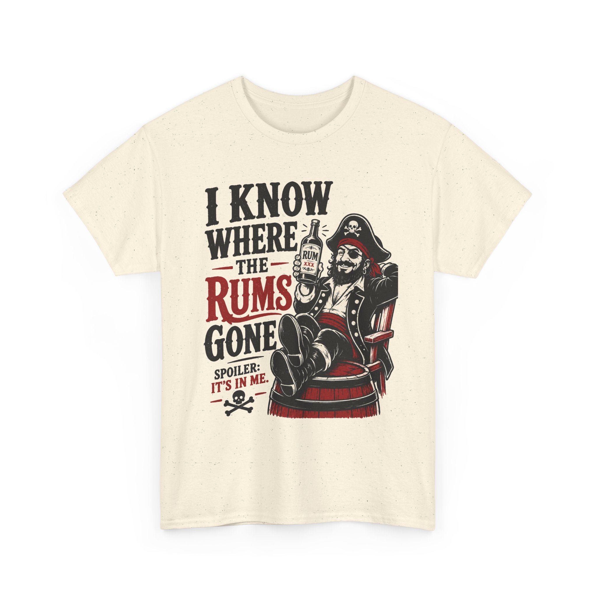 I Know Where The Rums Gone Pirate Tee Shirt | Rum Drinking Pirate Tee Shirt
