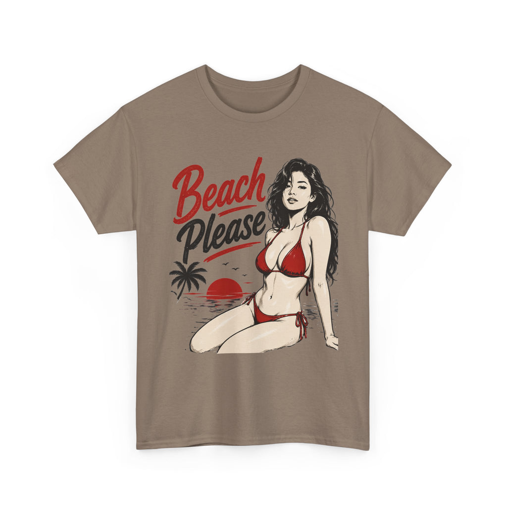 Beach Please bikini pinup Tee | Retro pin-up girl Tee Shirt