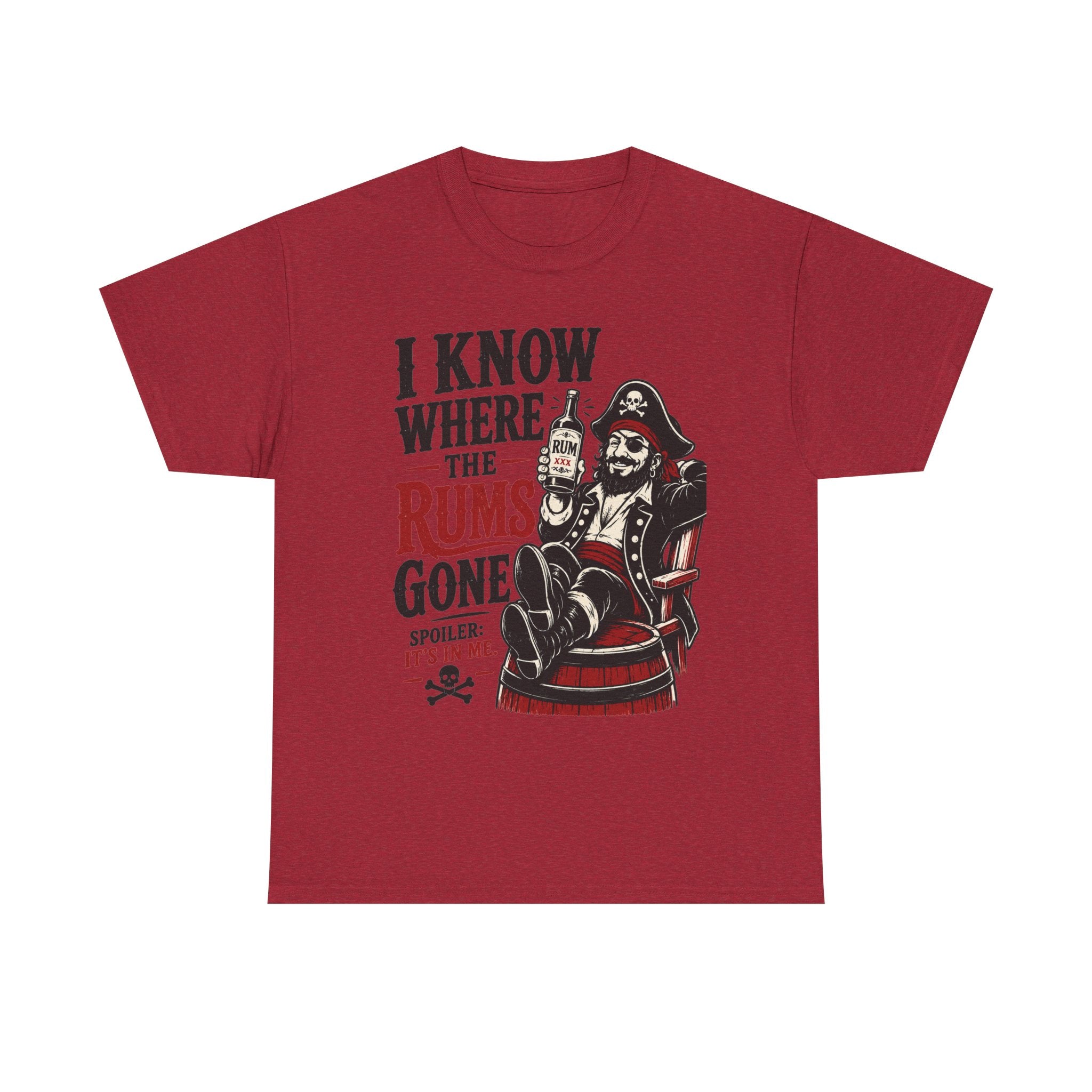 I Know Where The Rums Gone Pirate Tee Shirt | Rum Drinking Pirate Tee Shirt