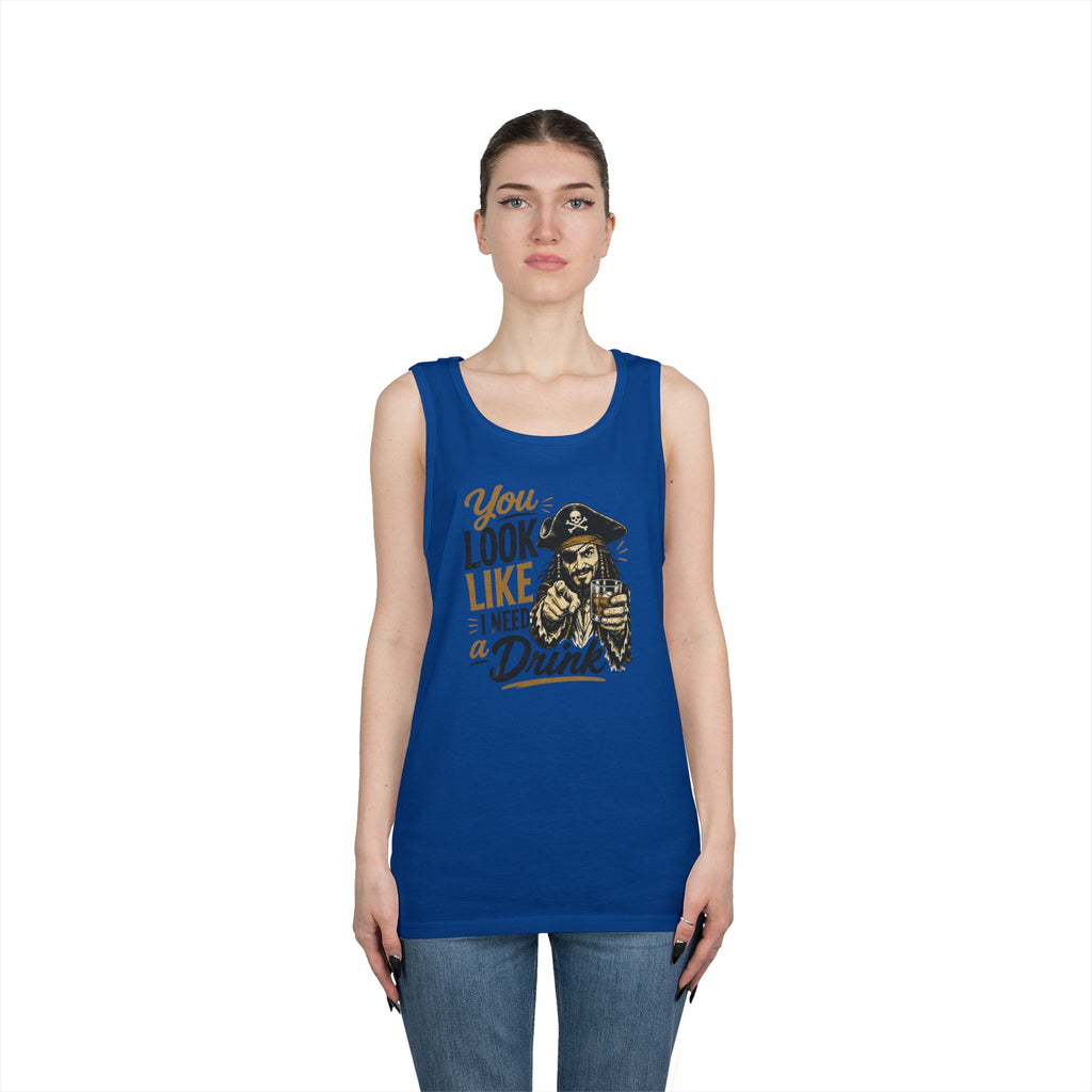 You Look Like I Need a Drink Pirate Tank Top | Funny Pirate Tank Top