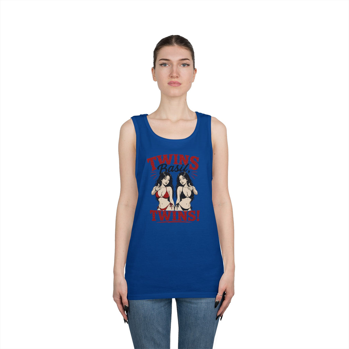 Twins Bikini Pinup Twins Tank Top | Retro Pinup Illustration, Beachwear