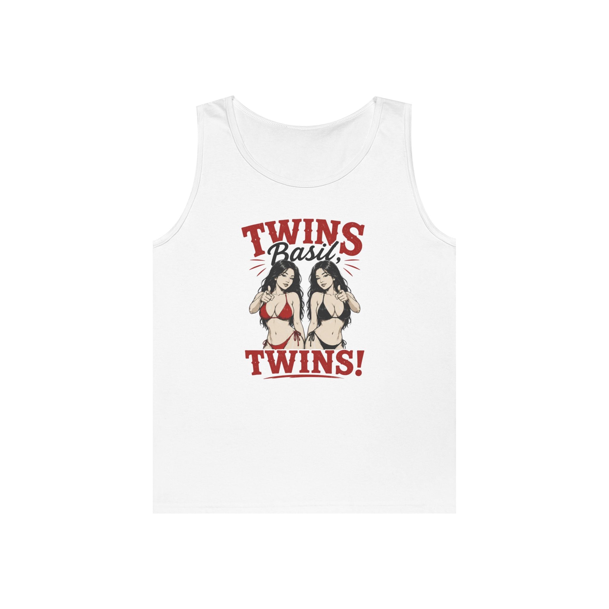 Twins Bikini Pinup Twins Tank Top | Retro Pinup Illustration, Beachwear