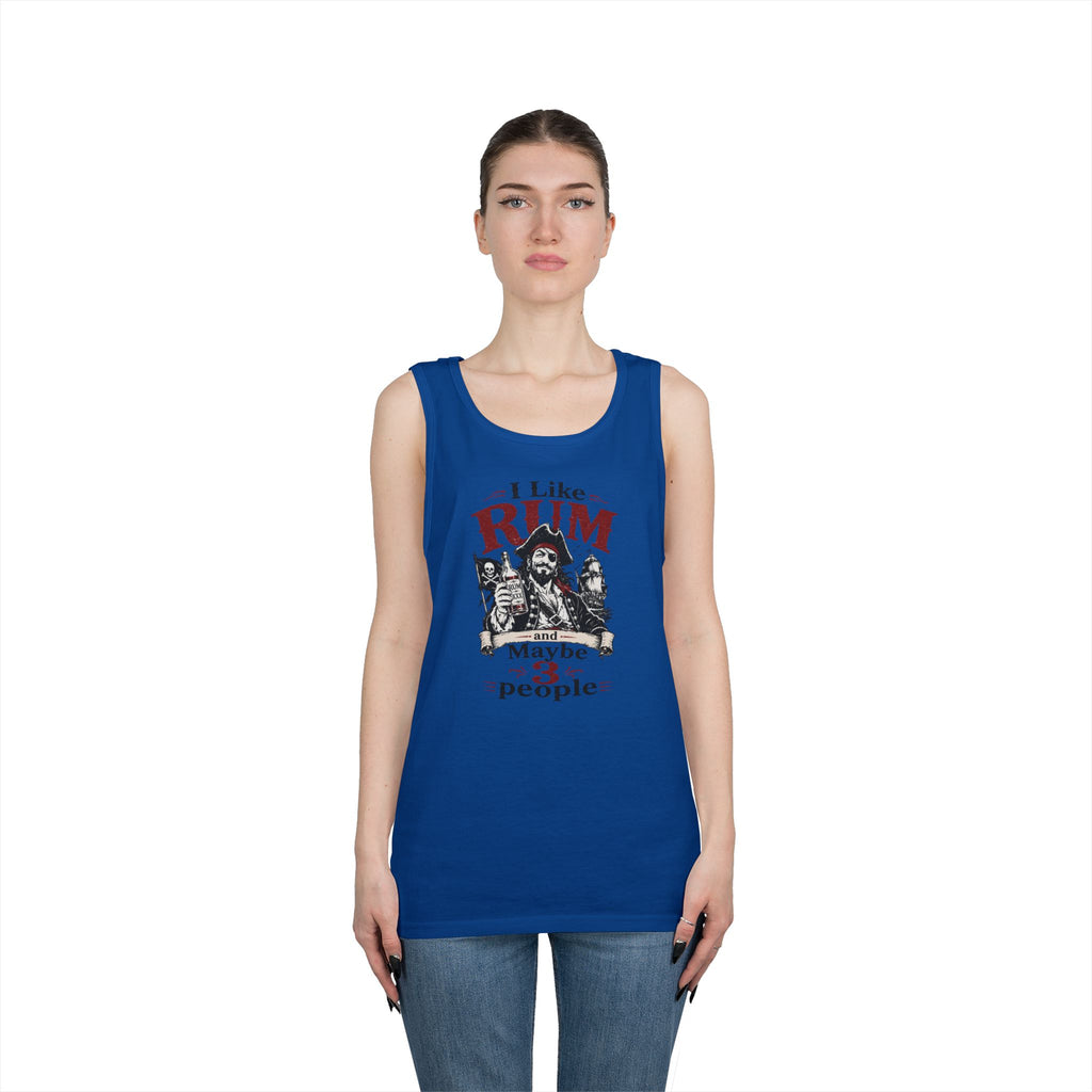 I Like Rum and Maybe 3 people Tank Top/Funny Pirate Themed tank Top