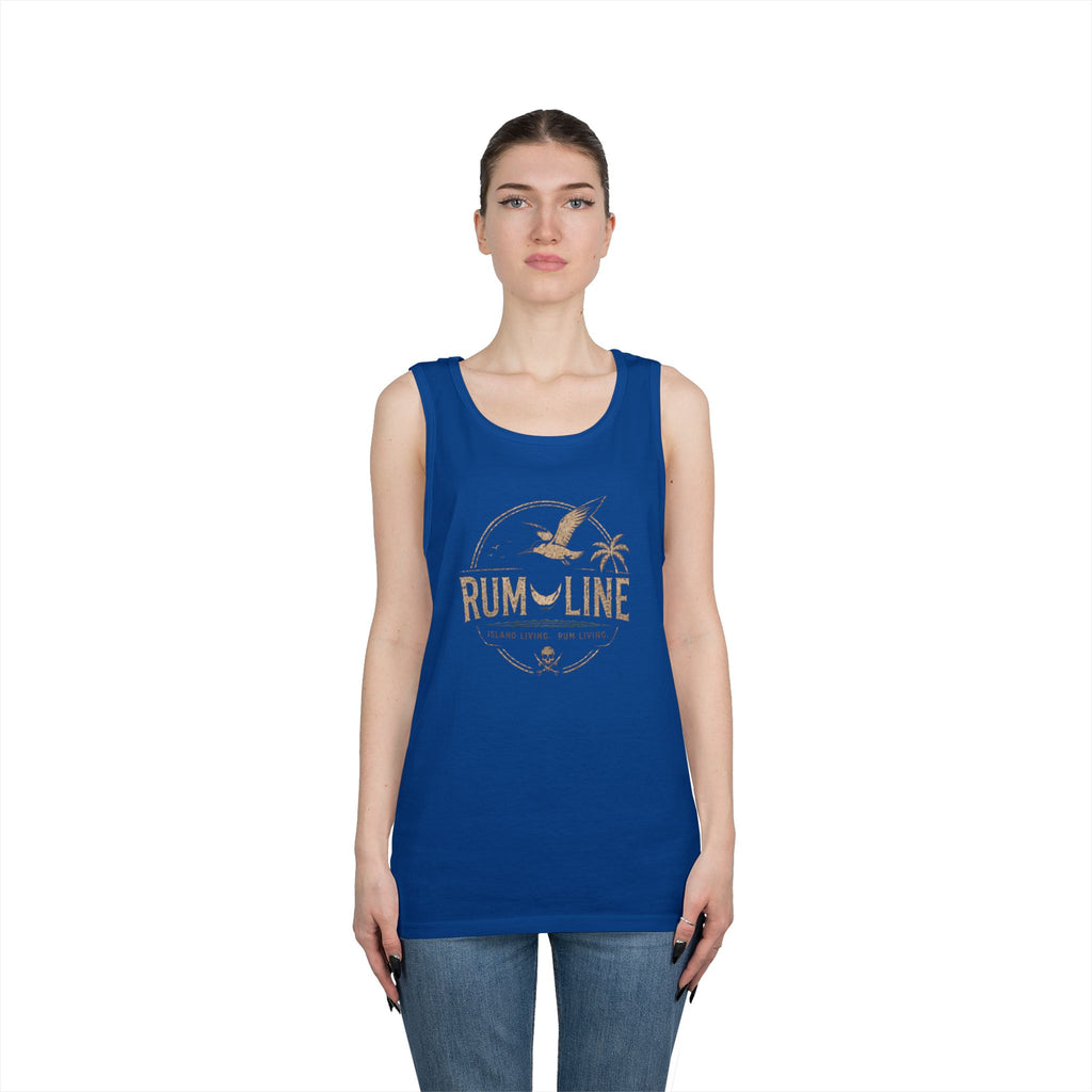 Rum-Line unoffical Beach Tank Top — Vintage Seagull & Palm Island Graphic
