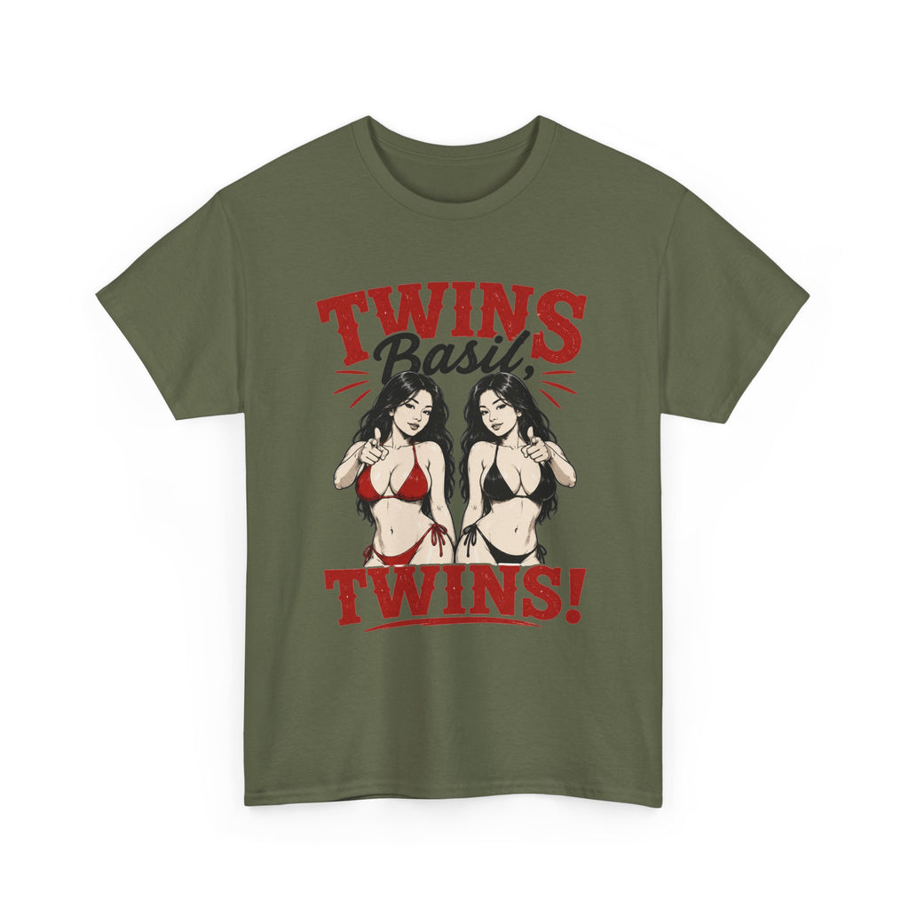 Twins Bikini Pinup Tee | Retro Pinup Twins Graphic T-Shirt