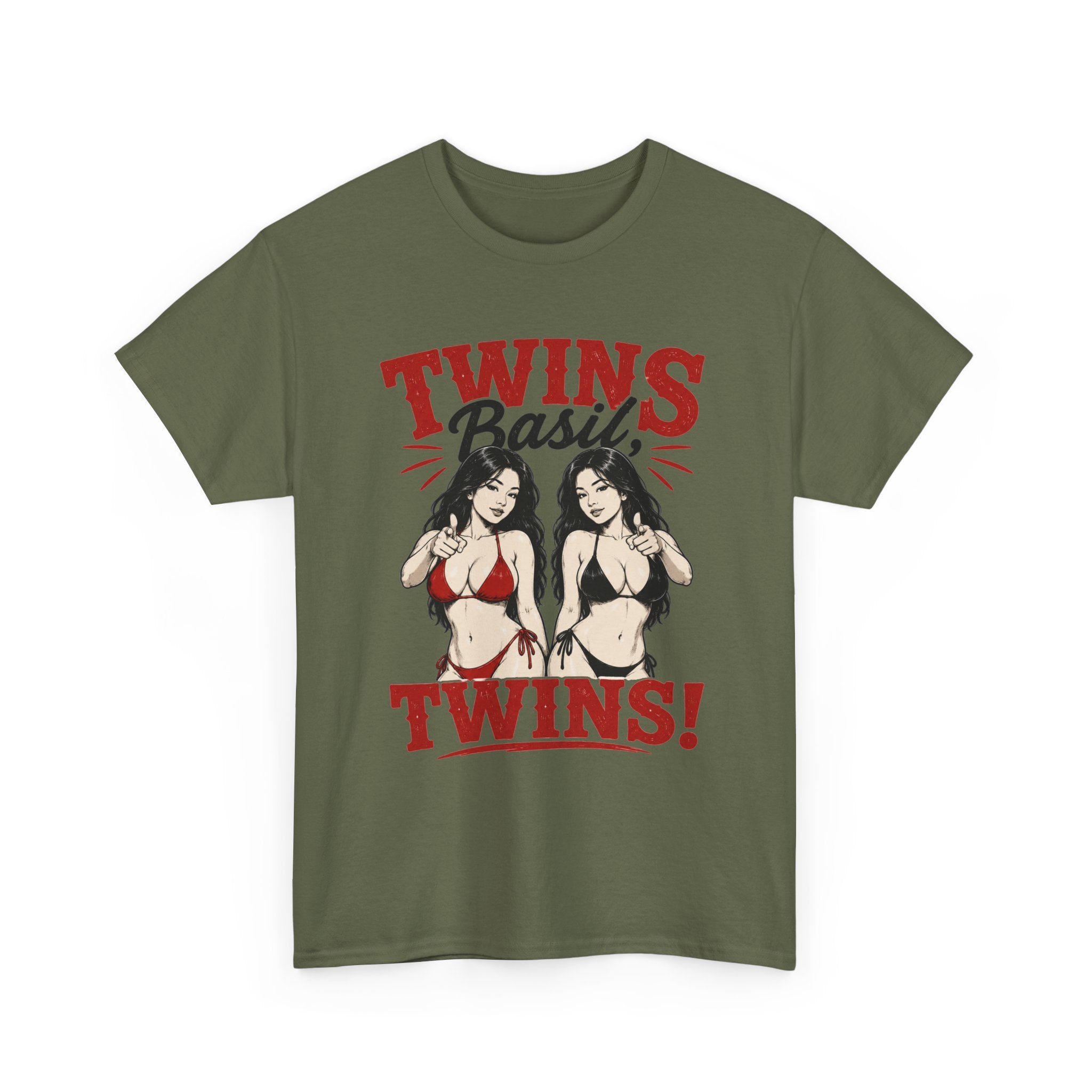 Twins Bikini Pinup Tee | Retro Pinup Twins Graphic T-Shirt