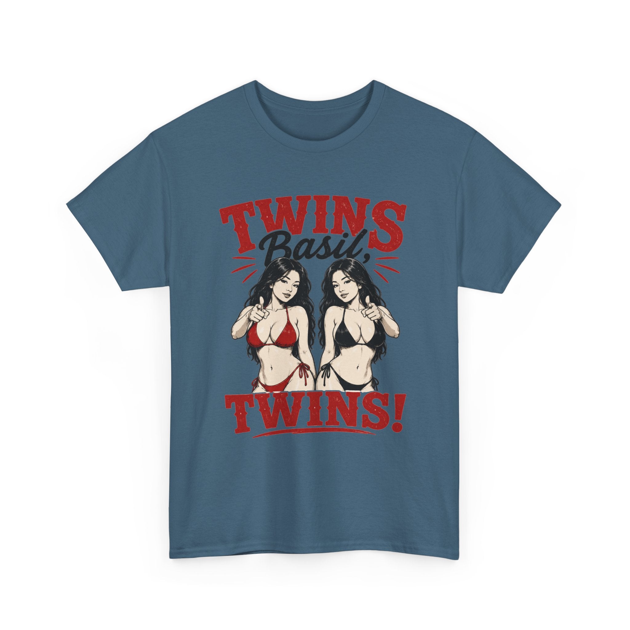 Twins Bikini Pinup Tee | Retro Pinup Twins Graphic T-Shirt