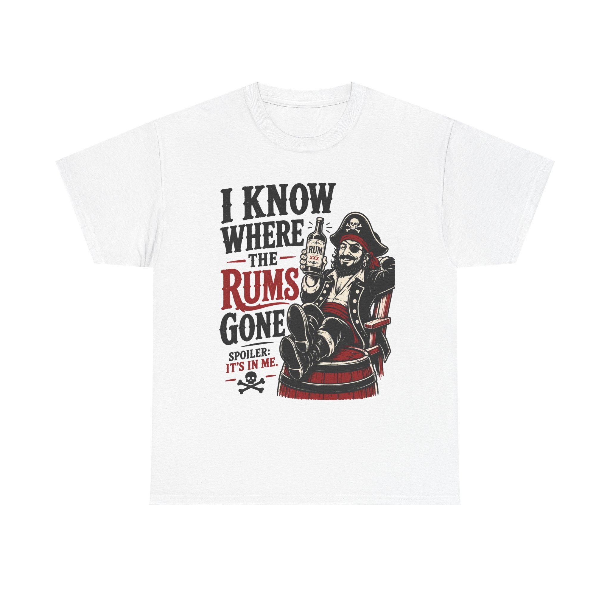 I Know Where The Rums Gone Pirate Tee Shirt | Rum Drinking Pirate Tee Shirt
