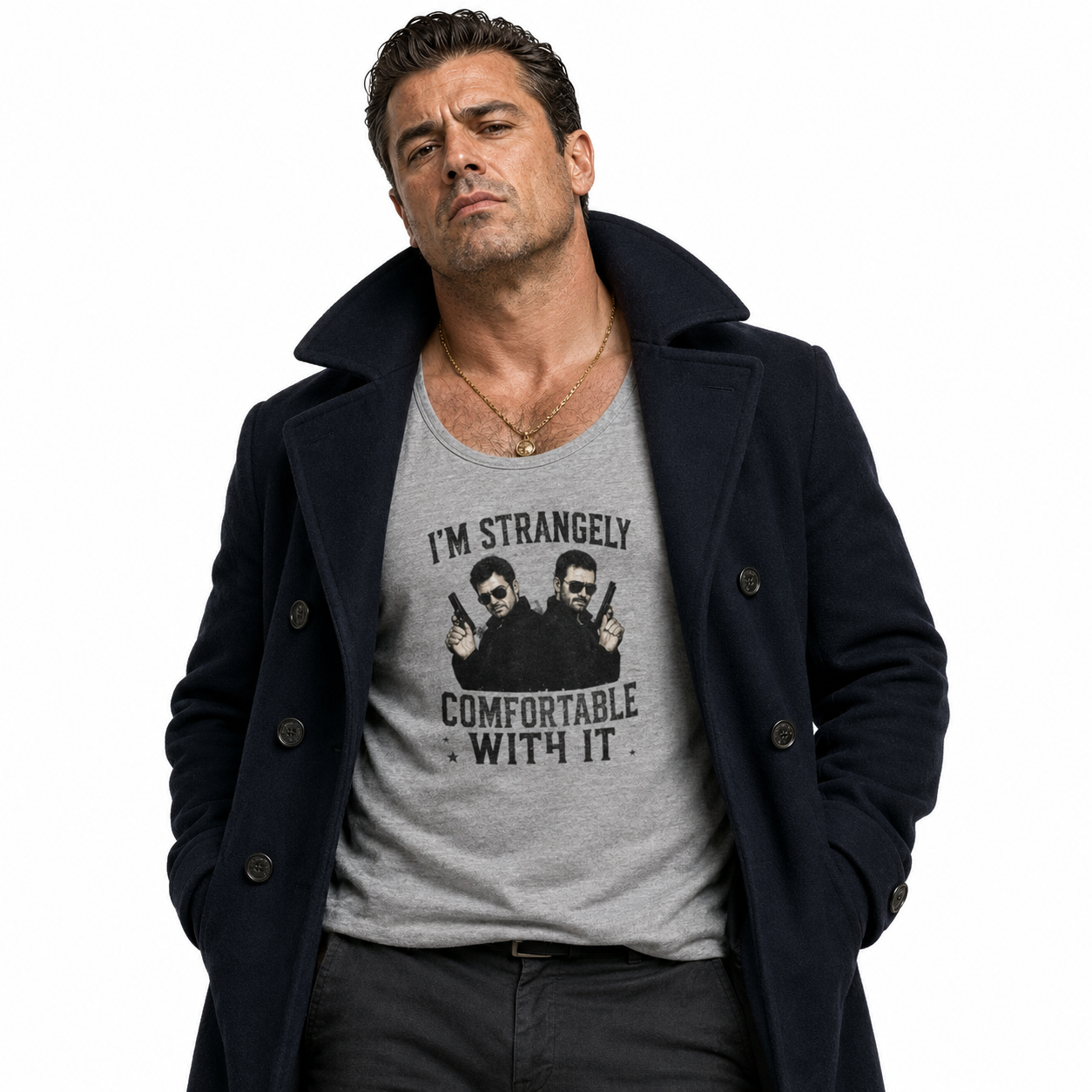 I’m Strangely Comfortable With It tank top | Funny Quote Graphic Tank