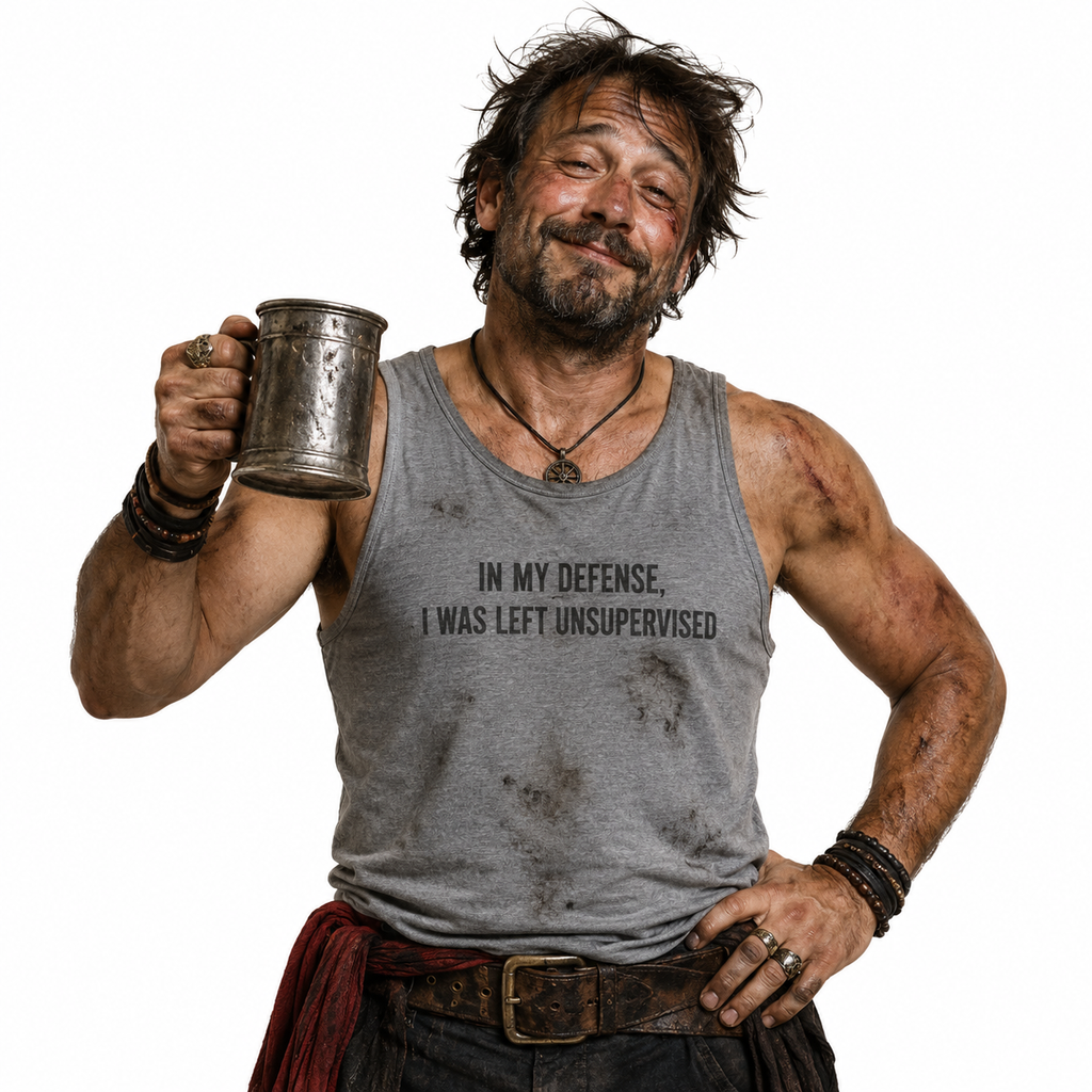 In My Defense I Was Left Unsupervised Tank Top | Funny Quote Casual Tank Top