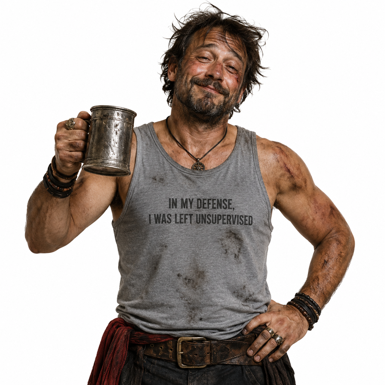 In My Defense I Was Left Unsupervised Tank Top | Funny Quote Casual Tank Top