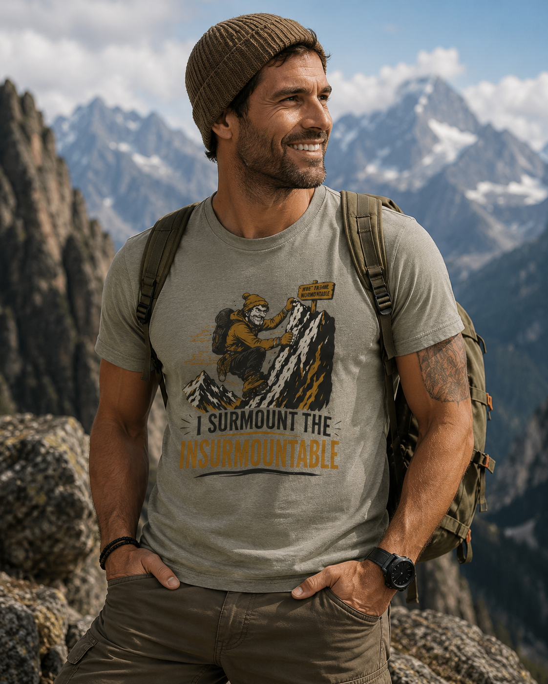 I Surmount The Insurmountable Funny Graphic Tee Shirt