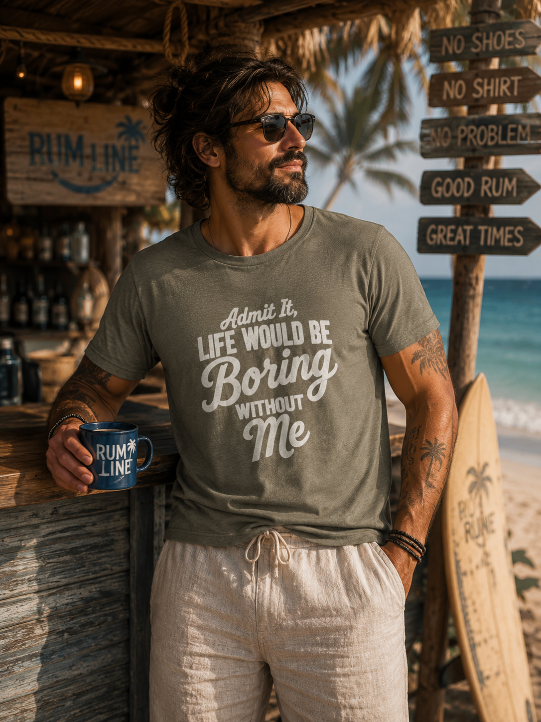 Admit It Life Would Be Boring Without Me T-Shirt | Funny Quote Tee Shirt