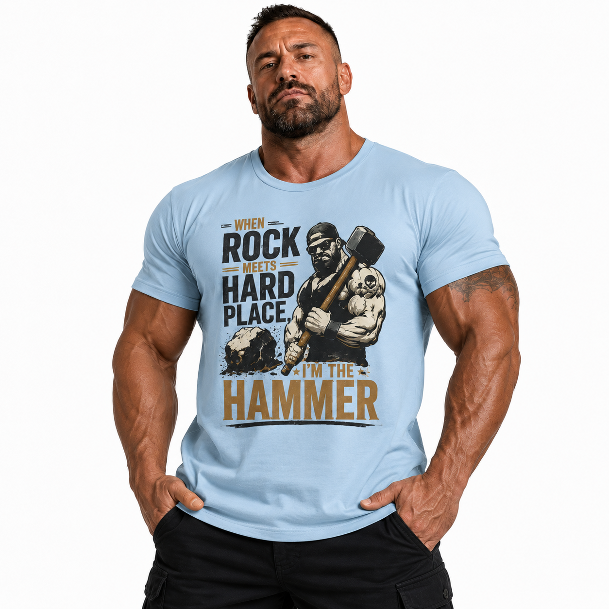 When Rock Meets Hard Place I’m The Hammer T-Shirt | Sledgehammer Graphic Tee