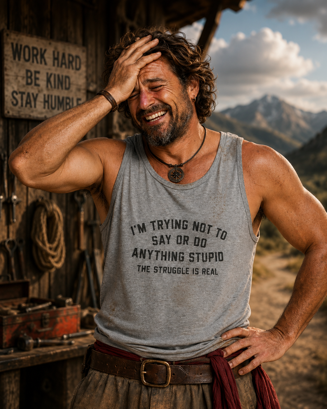 I’m Trying Not To Say Or Do Anything Stupid tank top | Funny Text Tee Shirt