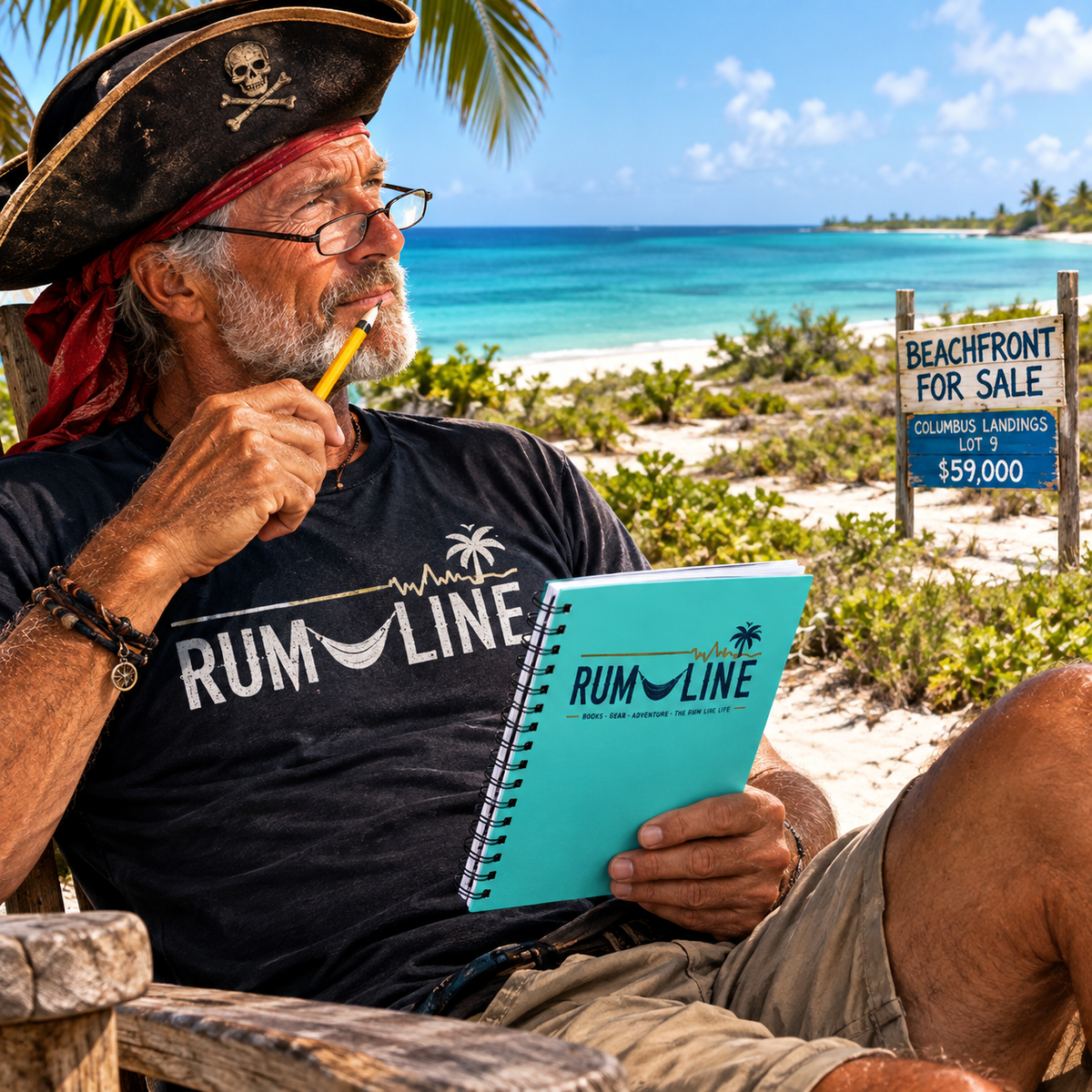 Rum Line Spiral Journal — Tropical Hammock Travel Notebook