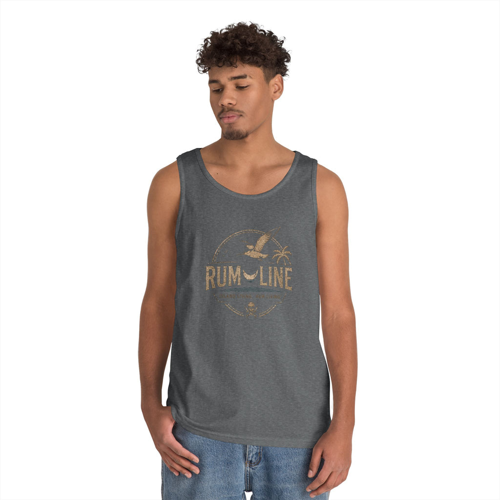 Rum-Line unoffical Beach Tank Top — Vintage Seagull & Palm Island Graphic