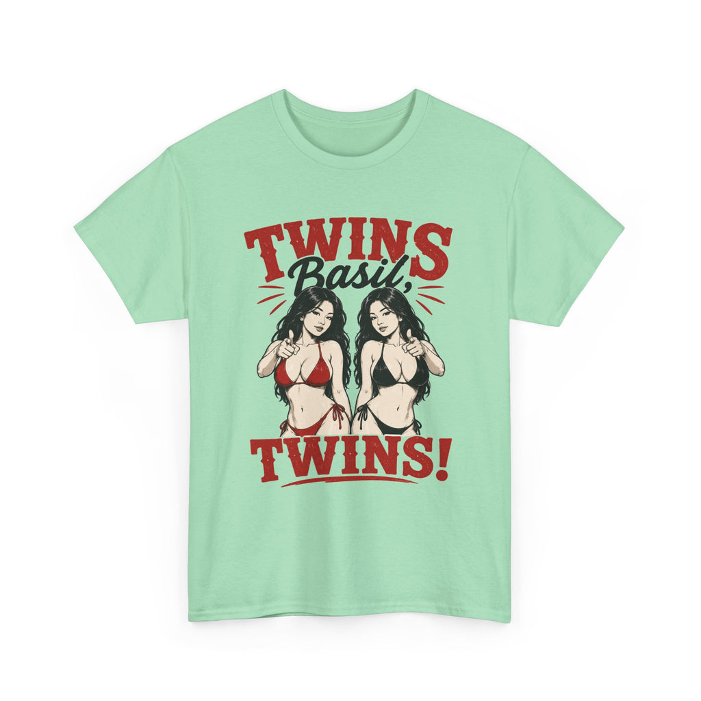 Twins Bikini Pinup Tee | Retro Pinup Twins Graphic T-Shirt