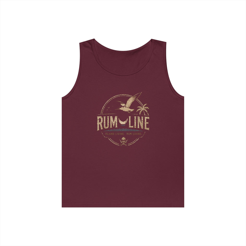 Rum-Line unoffical Beach Tank Top — Vintage Seagull & Palm Island Graphic