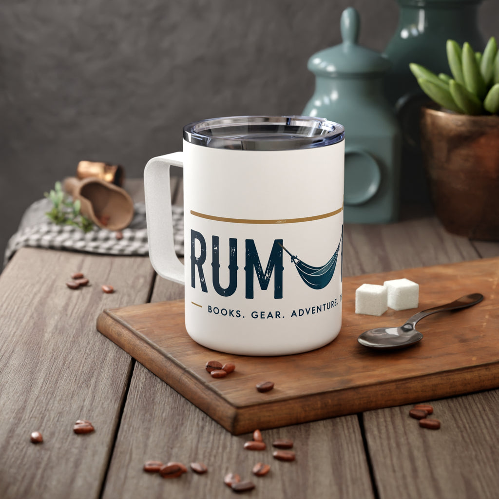 Rum Line Insulated Coffee Mug – Adventure Hammock Design, 10oz Travel Tumbler