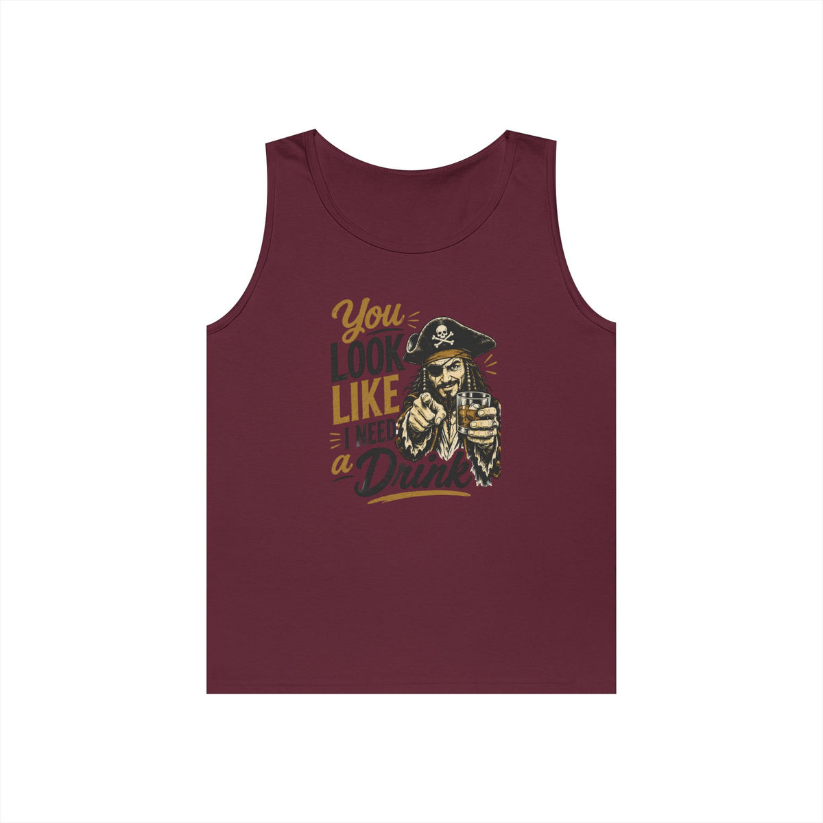 You Look Like I Need a Drink Pirate Tank Top | Funny Pirate Tank Top
