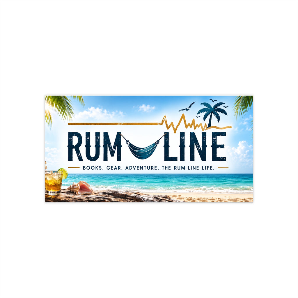 Rum Line Beach Sticker — 'Rum Line' Tropical Bumper Sticker