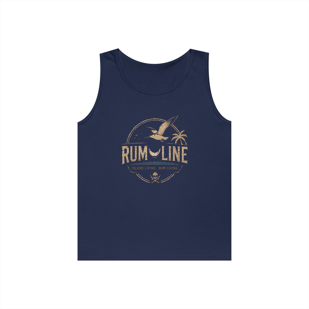 Rum Line UNoffical Beach Tank Top — Vintage Seagull & Palm Island Graphic