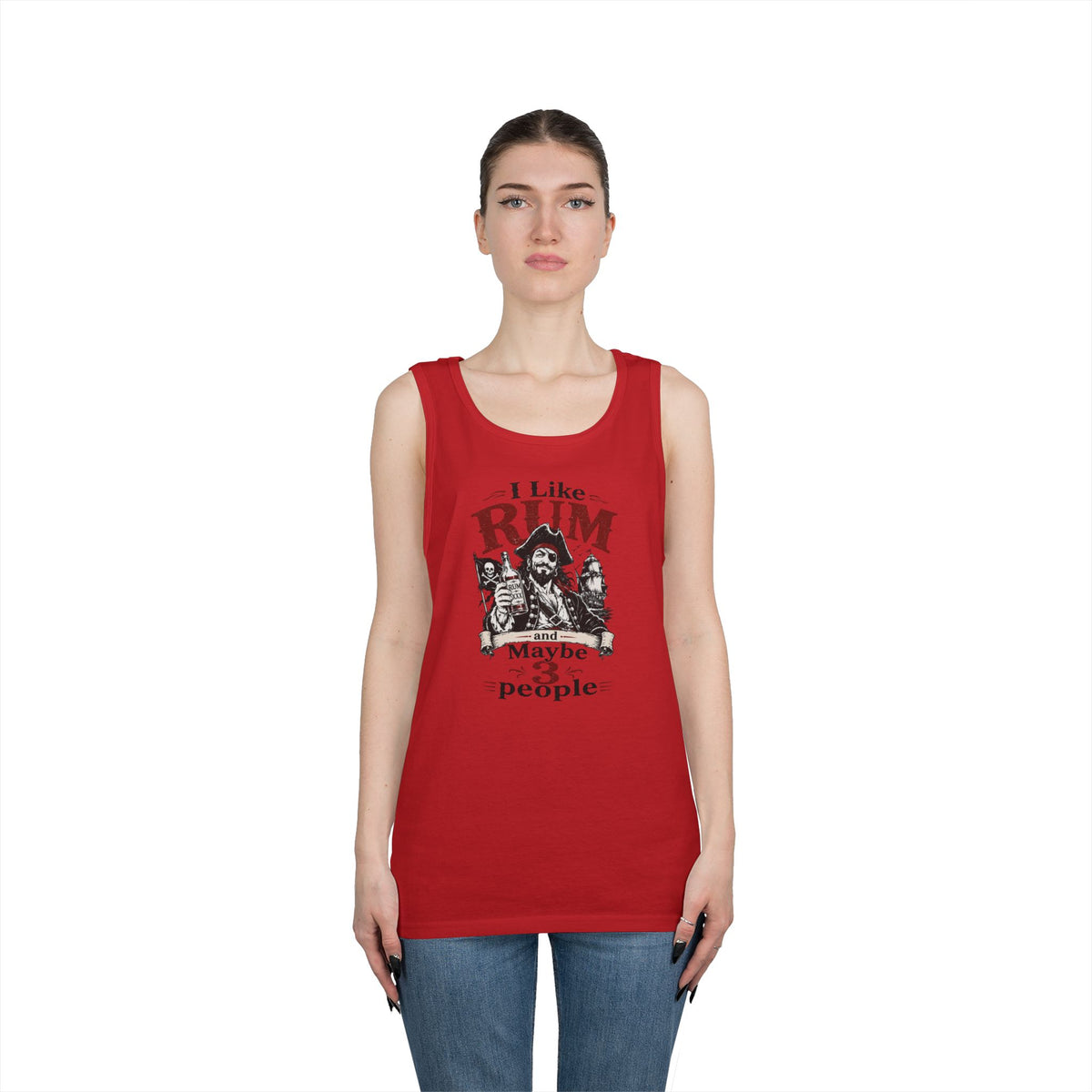 I Like Rum and Maybe 3 people Tank Top/Funny Pirate Themed tank Top