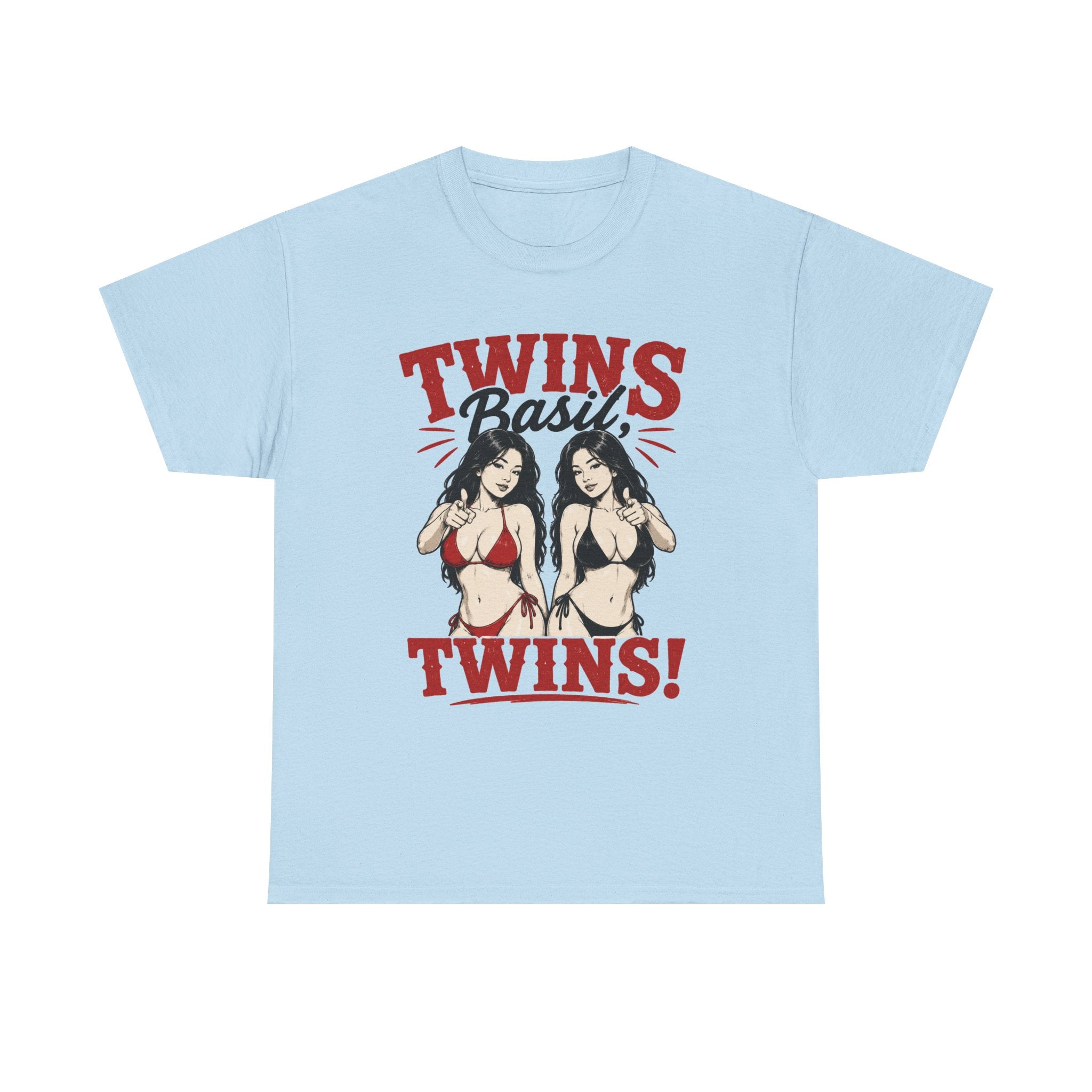 Twins Bikini Pinup Tee | Retro Pinup Twins Graphic T-Shirt