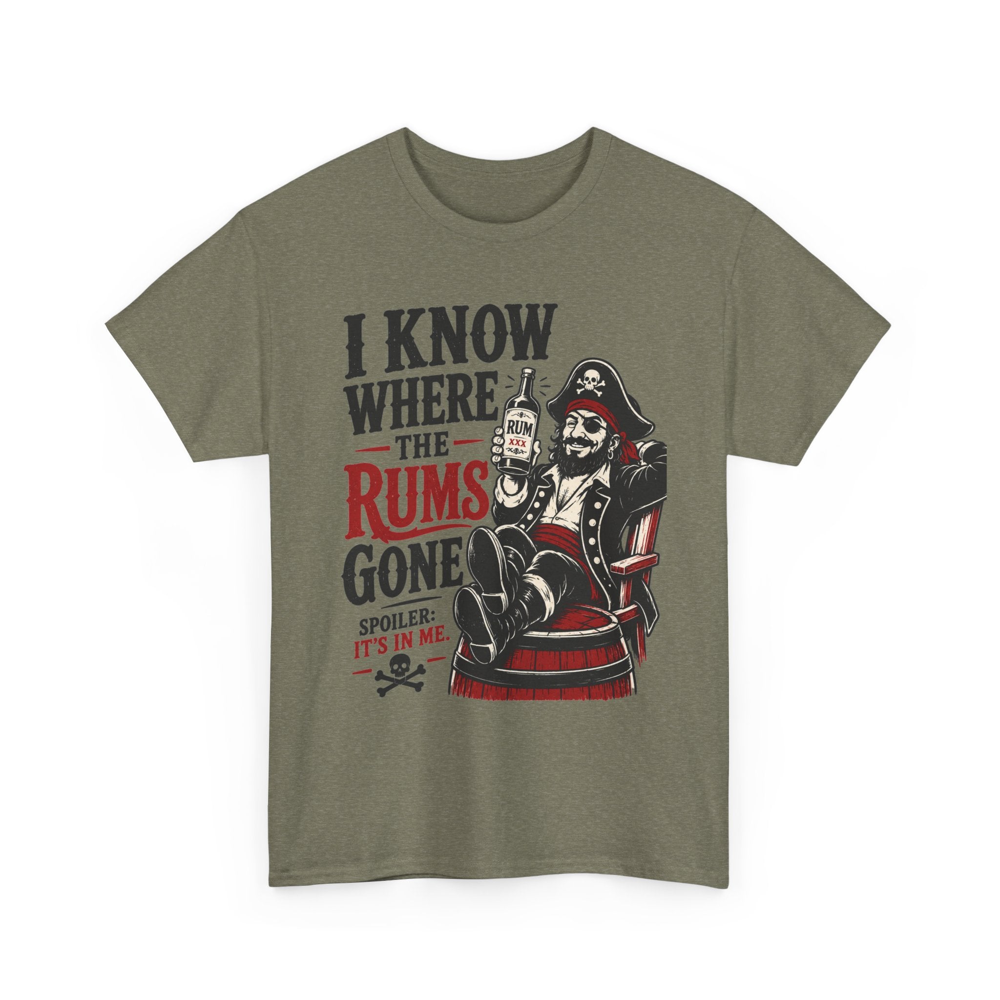 I Know Where The Rums Gone Pirate Tee Shirt | Rum Drinking Pirate Tee Shirt