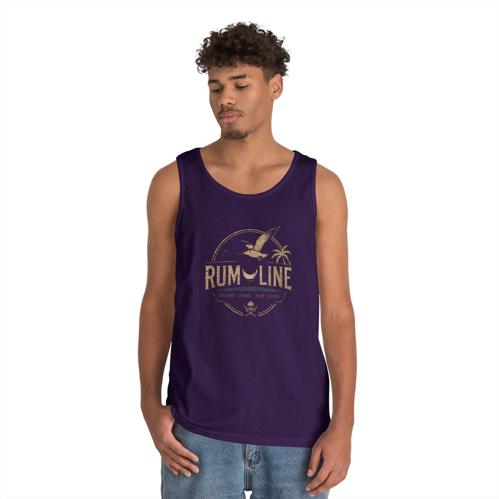 Rum-Line unoffical Beach Tank Top — Vintage Seagull & Palm Island Graphic